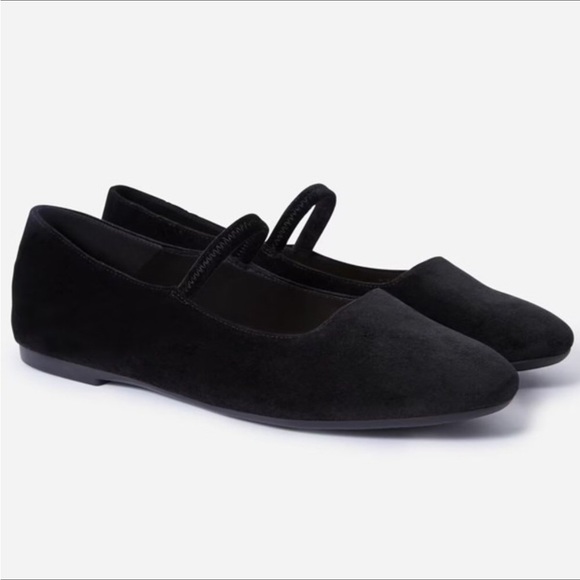 Everlane Shoes Everlane Mary Jane In Plush Velvet Black Slip On